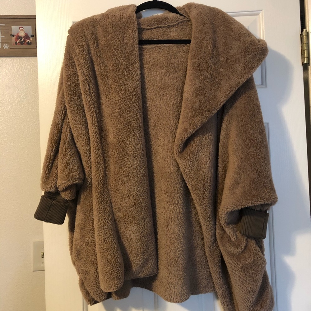 Blanket teddy bear oversized cardigan